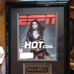 PSA Danica Patrick Autographed Magazine Framed Cover